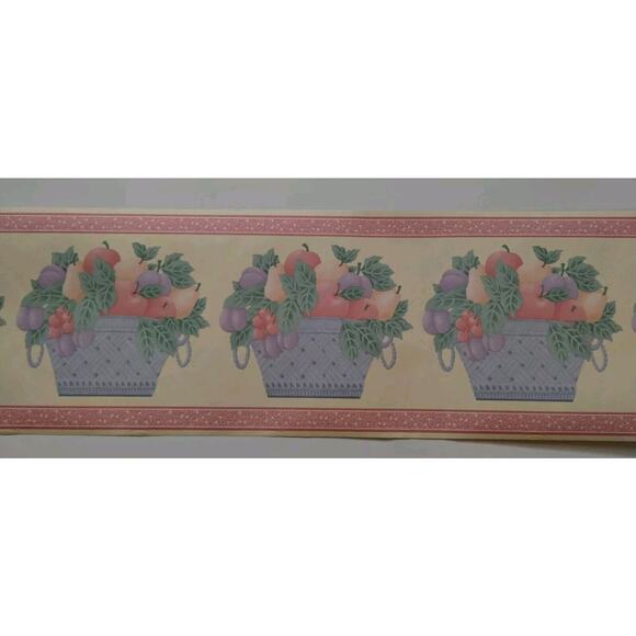 Rosedale Wallcovering Pre-pasted Decorative Wall Border Fruit Basket - 5 yds - Picture 1 of 4